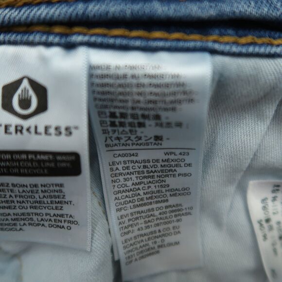 Levi's 505 Jeans Mens Size 38x30 Blue Regular Straight Stretch Denim Pants - Picture 9 of 16